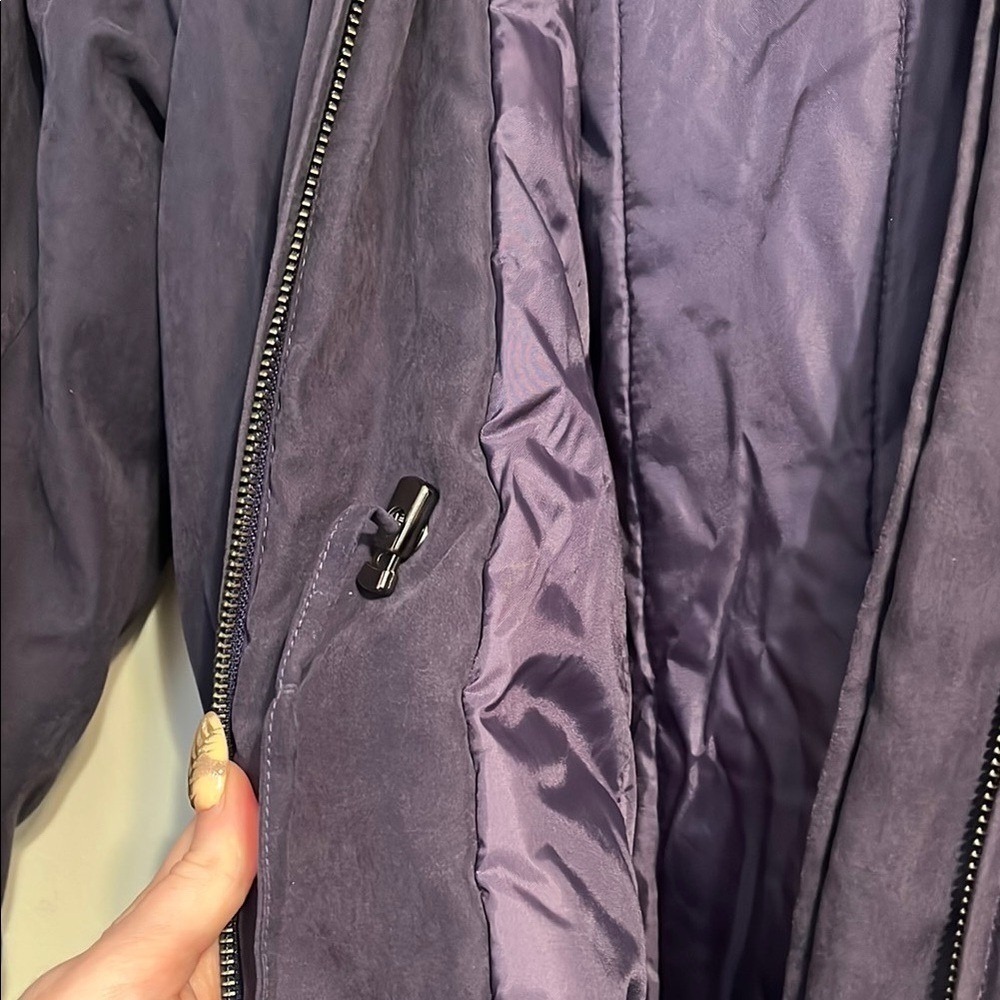 Jones New York Vintage Parka Soft Purple Women's Puffer Jacket Winter Coat - Picture 6 of 8